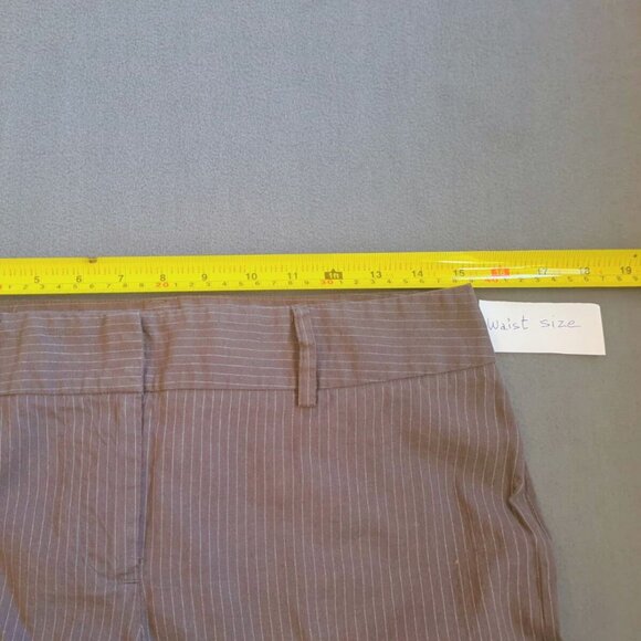 RW&CO Women Trousers Vertical Tapered Mid Rise Striped Gray Size 6 Straight Leg - Picture 10 of 16